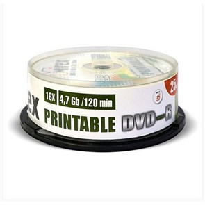 Носители информации DVD-R Printable, 16x, Mirex, Cake/25, UL130028A1M 1112380