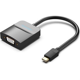 Разветвитель Vention (TDDBB) USB Type C M/VGA 15F, Черный 2000885