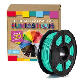 Катушка пластиковая Funtastique PLA-1KG-SW (PLA,1.75 мм,1 кг, бирюзовый) 1164129