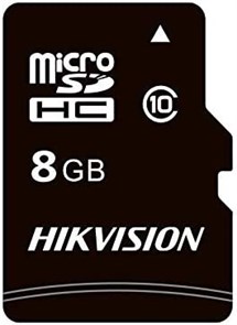 Флеш карта microSDHC 8GB Hikvision  HS-TF-C1(STD)/8G/Adapter