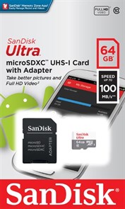 Флеш карта microSDXC 64GB Sandisk  SDSQUNR-064G-GN3MA