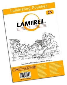 Пленка для ламинирования Fellowes 75мкм A4 (25шт) глянцевая 216x303мм Lamirel