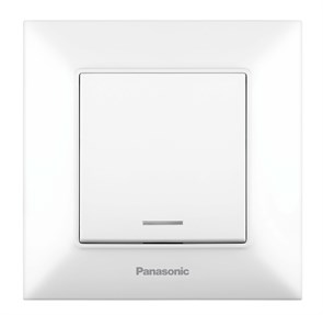 Переключатель Panasonic Arkedia Slim скрыт. 1кл. проходной с подсветкой IP20 белый (упак.:1шт) (WNTC00042WH-RU)