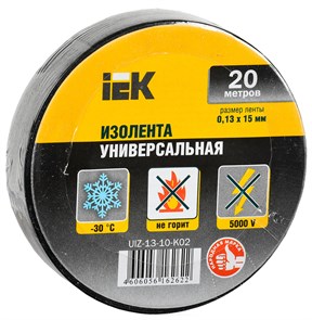 Изолента IEK  UIZ-13-10-K02