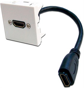 Вставка Lanmaster LAN-SIP-23HDMI-WH накладная встраиваемая 45x45x без крышки Mosaic пластик белый (упак.:1шт) XM1909398