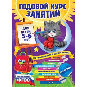 Годовой курс занятий для детей 5 - 6 лет + наклейки. Зарапин В.Г.