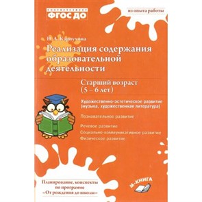 Реализация содержания образовательной деятельности. Старший возраст (5 - 6 лет). Художественно - эстетическое развитие. Музыка, художественная литерат. Карпухина Н.А.