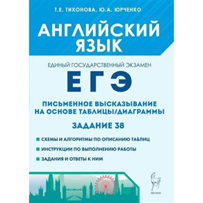 ЕГЭ. Английский язык. Письменное высказывание на основе таблицы, диаграммы. Задание 38. Сборник Задач/заданий. Тихонова Т.Е. Легион XKN1875341