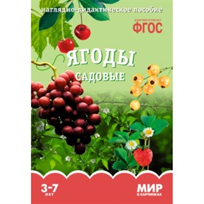 Мир в картинках. Ягоды садовые. Наглядно - дидактическое пособие. 3 - 7 лет. XKN1119080