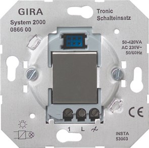 Механизм выключателя Tronic 420 Вт Gira 086600 Gira Gira XRS086600