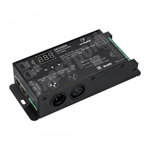 Декодер SMART-K15-DMX (12-36V, 4x8A) (Arlight, IP20 Металл, 5 лет) Arlight XRS023823