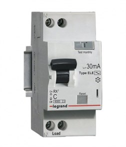 Автоматический выключатель дифф. тока 1-пол.+N 20А 30мА тип AC 6кА хар-ка C серия RX3 419400 Legrand Legrand