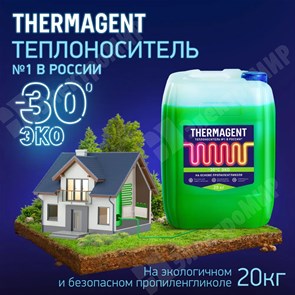 Теплоноситель Пропиленгликоль Thermagent - 30 ЭКО 20кг. канистра 20 ЭКО TERMAGENT TERMAGENT