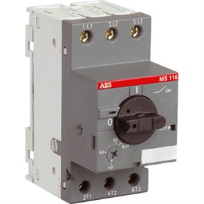Автоматический выключатель 1,0-1,6А с регулир. тепловой защитой тип MS116 1SAM250000R1006 ABB ABB
