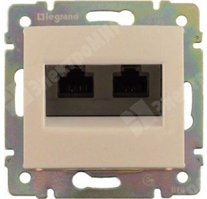 Розетка компьютерная 2хRJ45 кат.5е UTP слоновая кость Valena(774131) 695626 Legrand Legrand XRS695626