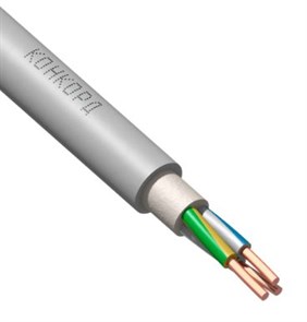 Кабель силовой NYM-J 3х1,5 0,66 кВ с ПВХ изоляцией с заполнением (бухта 100 м) NYM-J 3х1,5 КОНКОРД КОНКОРД XRSNYM-J 3х1,5 КОНКОРД