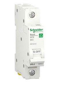 Автоматический выключатель 1-пол. 63А тип B 6кА серия RESI9 R9F02163 Schneider Electric Schneider Electric