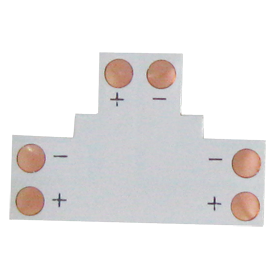 Гибкая соед. плата T для зажимного разъема 8мм 2-pin (Упаковка 5 шт) (SMD3528) SC28FTESB LED strip connector Ecola Ecola