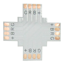 Гибкая соед. плата X для зажимного разъема 10мм 4-pin (Упаковка 5 шт) (SMD5050 RGB) SC41FXESB LED strip connector Ecola Ecola