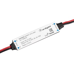 Диммер SMART-D15-DIM (12-24V, 1x3A, 2.4G) (IP20 Пластик, 5 лет) 028436 Arlight Arlight XRS028436