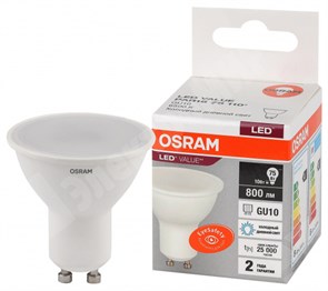 Лампа светодиодная  LVPAR1675 10SW/865 10 Вт230V GU10 6500К холодный Osram