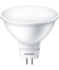 Лампа светодиодная LED spot 5-50W 5 Вт 220V GU5.3 2700K тёплый 929001844587 Philips Philips