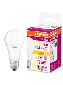 Лампа светодиодная LSCLA100 А60 12W 230V E27 2700K тёплый  Osram XRS4058075695290