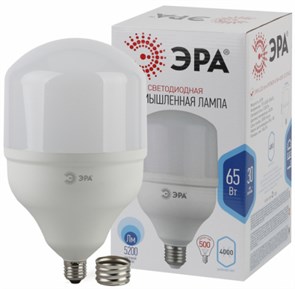 Лампа светодиодная POWER T160  65 Вт 170-265В E27/E40 пластик, 4000K белый Б0027923 ЭРА (Энергия света) ЭРА (Энергия света)