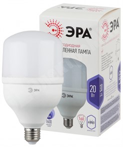 Лампа светодиодная POWER T80 20 Вт 170-265В Е27 пластик, 6500К холодный Б0027011 ЭРА (Энергия света) ЭРА (Энергия света)