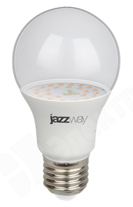 Лампа светодиодная для растений PPG-A60 Agro 15 Вт 220В E27 прозрачная (.5049444) Jazzway