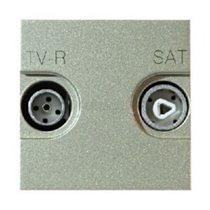 Розетка TV-R-SAT с накладкой шампань Zenit 2CLA225130N1901 ABB ABB XRS2CLA225130N1901