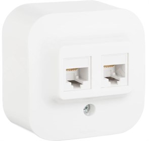 Розетка 2хRJ45 компьютерная 5e UTP белый Quteo 782228 Legrand Legrand