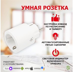 Умная Wi-Fi розетка SEC-HV-401W SECURIC SECURIC