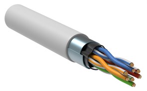 Кабель  витая пара экранированный F/UTP кат.5e 4x2х0,51 LSZH нг(А)-LSLTx белый (упак 305 м) ITK LC1-C5E04-328 ITK ITK XRSLC1-C5E04-328