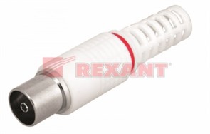 TV-разъем, гнездо без пайки, белый 05-2043 REXANT REXANT