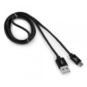 Кабель зарядный USB 2.0, AM/microB, серия Silver, длина 1 м, черный, блистер 15806 Gembird Gembird XRS15806