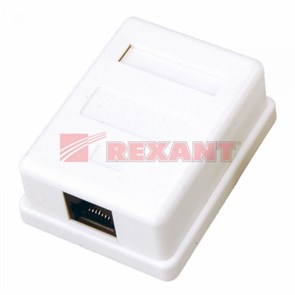 Розетка компьютерная накладная cat.5e, RJ-45 03-0121 REXANT REXANT