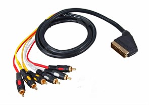 Шнур SCART - 6 RCA GOLD премиум, 1,5 м 17-1512 REXANT REXANT