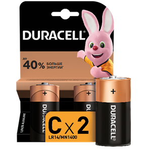 Батарейка алкалиновая C (R14;LR14;HR14) 1,5V (2 шт.) 5006001/5014436 Duracell Duracell