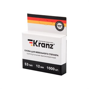 Скобы для мебельного степлера 12 мм, тип 53, 1000 шт. KR-12-5504 Kranz Kranz XRSKR-12-5504