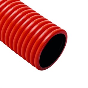 Труба двустенная ПНД гибкая д.50мм для кабельной канализации Бухта 20м, с протяжкой, цвет красный, с STD51-050-04-020 PLEXUP PLEXUP