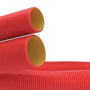 Труба двустенная ПНД гибкая д.63мм для кабельной канализации Бухта 50м, с протяжкой, цвет красный, с 121963 DKC (ДКС) DKC (ДКС)