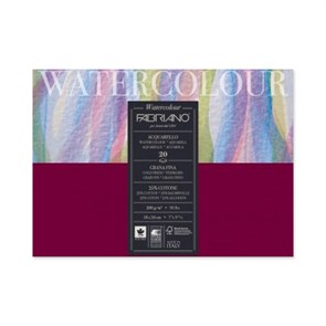 "Fabriano" Альбом для акварели "Watercolour" 200 г/м2 30 х 40 см склейка с четырех сторон 5 х 20 л. 72613040 среднезернистая