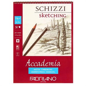 "Fabriano" Альбом для эскизов "Accademia" 120 г/м2 A3 29.7 х 42 см на спирали 5 х 50 л. 44122942