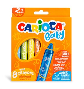 "Carioca" Набор восковых мелков Baby Wild Crayons 8 цв. , 8 шт 42892