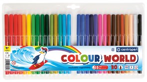 "Centropen" Набор цветных фломастеров COLOUR WORLD TP 30 цв 7550/30