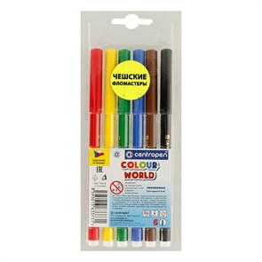 "Centropen" Набор цветных фломастеров COLOUR WORLD TP 7550/6 6 цв 7550/6