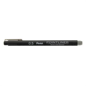 "Pentel" Линер Pointliner 0.5 мм 12 шт. S20P-5N серые чернила XG101375062744