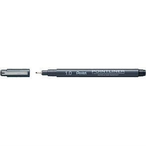 "Pentel" Линер Pointliner 1.0 мм 1 мм 12 шт. S20P-10A черные чернила XG101398021894