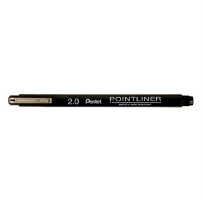 "Pentel" Линер Pointliner Calligraphy 2 мм 12 шт. S20P-C20A черные чернила XG101381736254